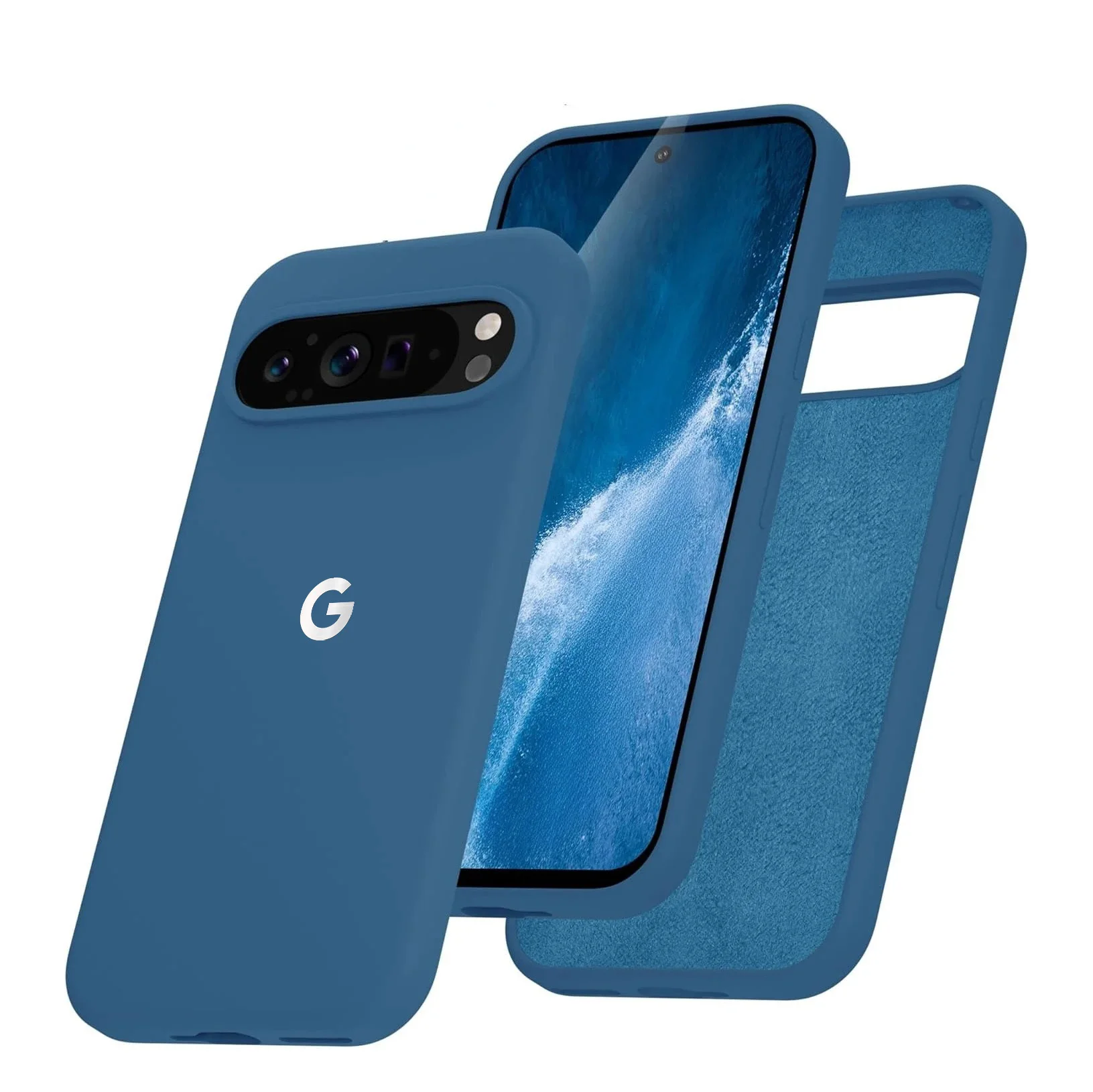 Elegant Matte Liquid Silicone Shockproof Case - Solid Color Slim Protective Cover