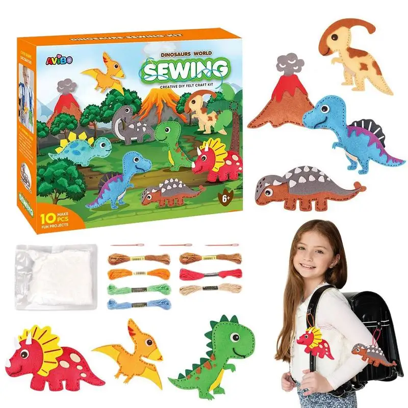 

Sewing Kit For Beginners Arts Crafts For Girls Ages 4-8 First Sewing Kit For Beginners DIY Projects Stuffed Animal Montessori