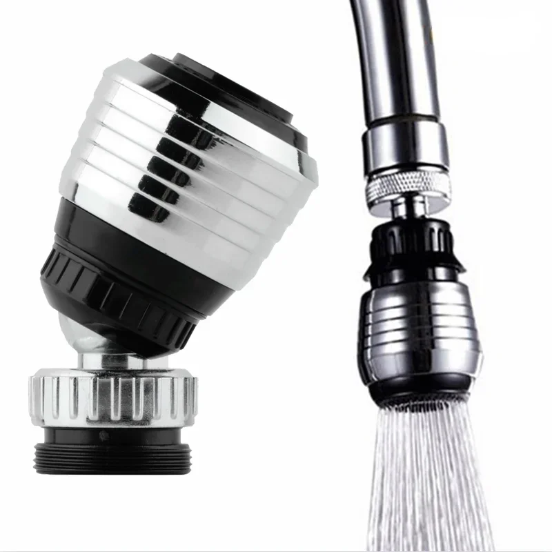 360 Degree Rotating Faucet Aerator Filter Mouth Cleaning Fruit Vegetable Splash Water Saving Kitchen Gadgets