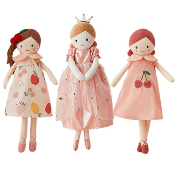 35/38CM Pink Dress Girl Soft Plush Toy Crown Princess Stuffed Girl Doll Nortic Style Home Decor Doll Kids Birthday Gift juguetes 1