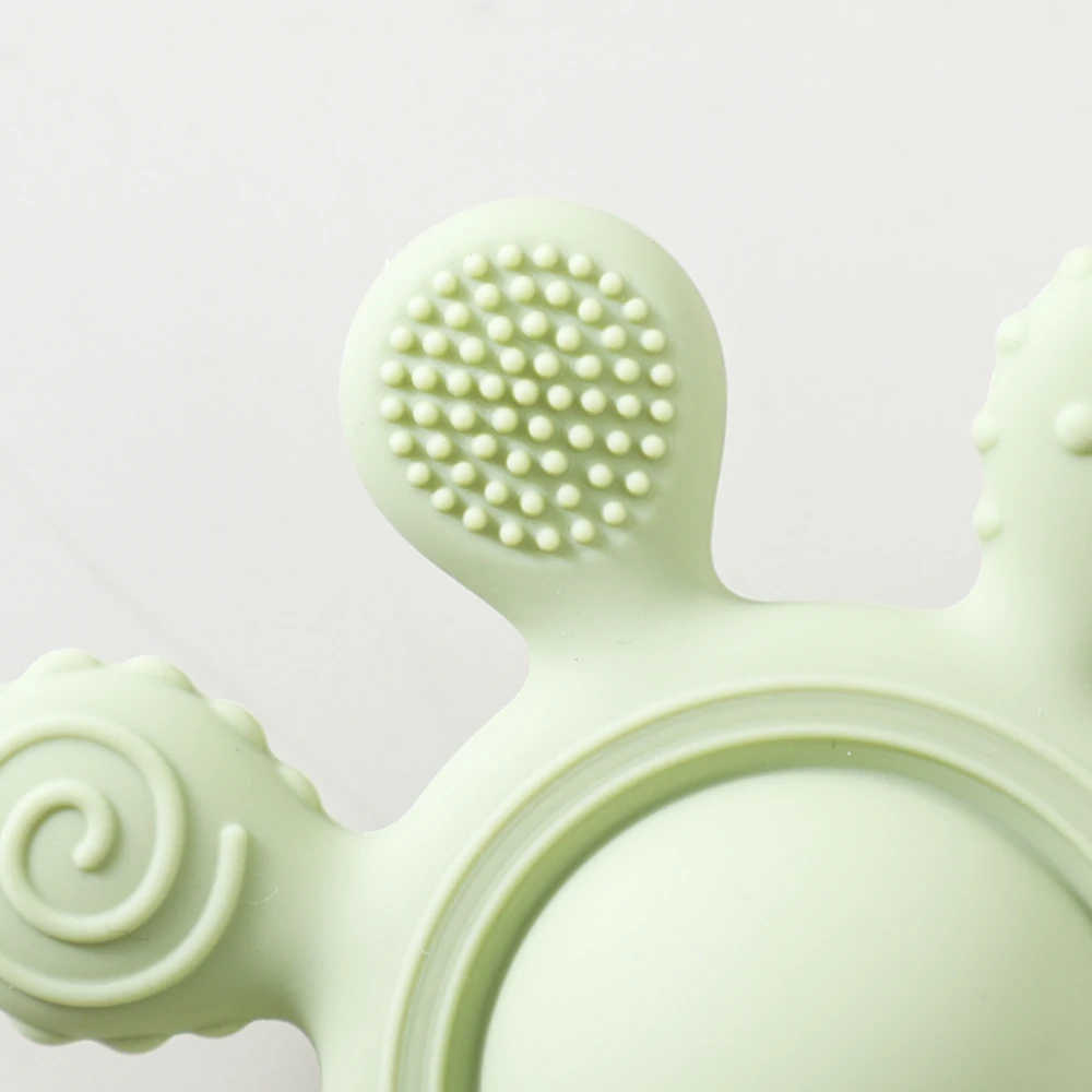 1 STÜCK Baby Silikon Beißring Pflege Zahnen Spielzeug 0 12 Monate Spielzeug BPA FREI Silikon Ring Griff für Baby Beruhigende Zahn Kauen Spielzeug – Detail 13