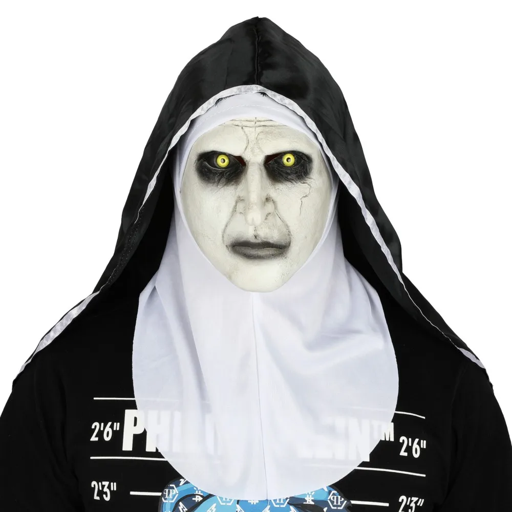Ghost Nun Mask Cosplay Horror movie The Conjuring Latex Full Face Helmet Halloween Masquerade Party Scary Headwear Prop halloween masks