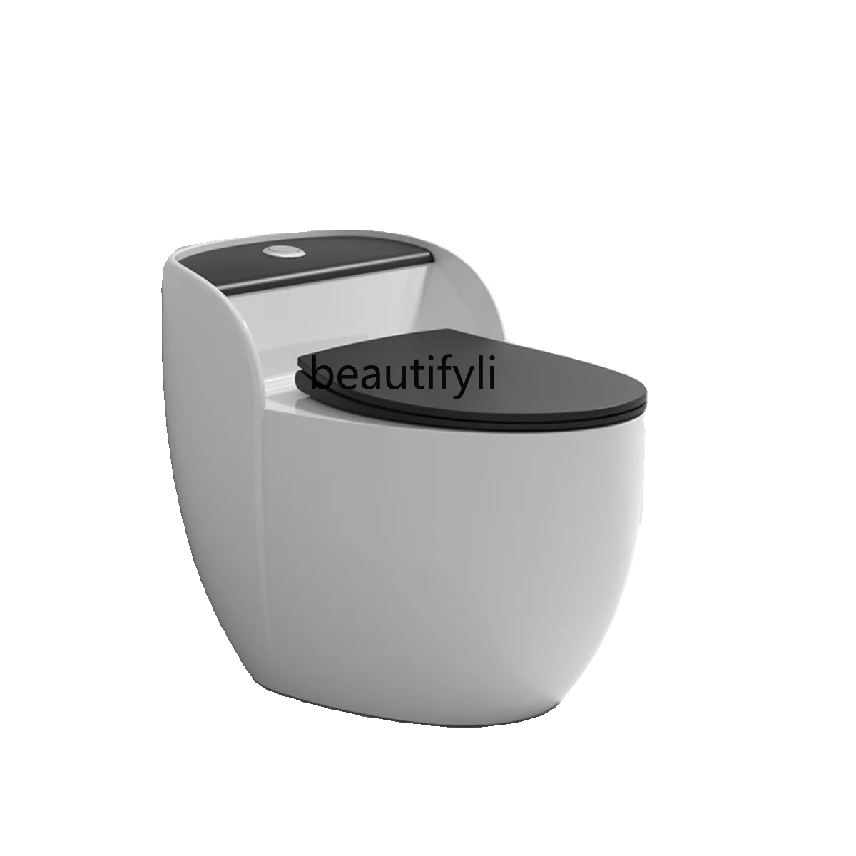 

[Store Same Style] Personalized Creative Black and White Toilet Siphon Small Apartment Household Water-Saving Toilet