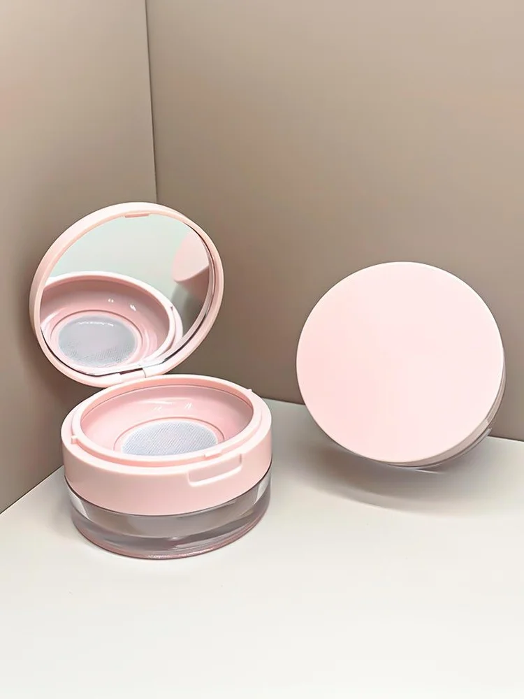 Tragbare leere Luftpolster-Puff-Box mit Puderquaste-Spiegel, großer oder kleiner elastischer Mesh-Make-up-Koffer, Behälter für loses Puder – Detail 12