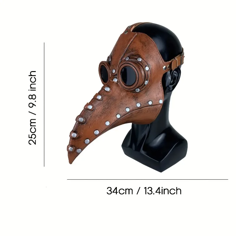 Halloween Cloak Plague Doctor Mask Costume Retro Steampunk Raven Mask Bird Full Face Latex Prank Cosplay Raven Performance halloween mask face mask 3d face masks masquerade mask horror mask halloween cape