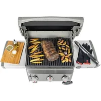 E-310 3-Burner Liquid Propane Grill, Black 2