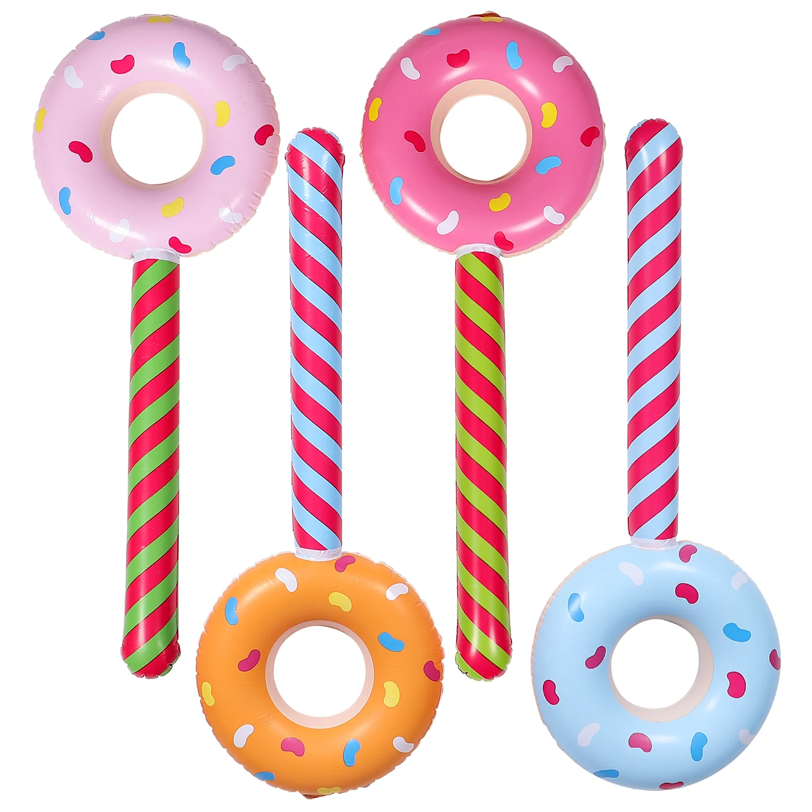 

Inflatable Donut Lollipops Pool Float Donut Shape Lollipop Stick Balloons for Party