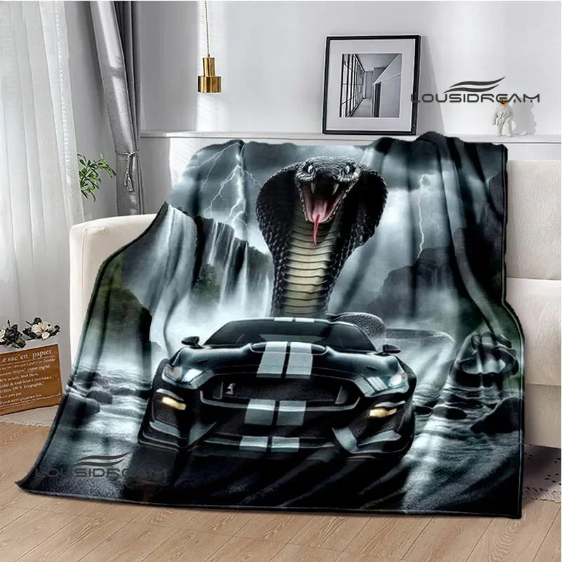 3D M-Mustang car logo Printed blanket Flannel Warm blankets Soft and comfortable blanket bed linings cubre cama Birthday Gift 4