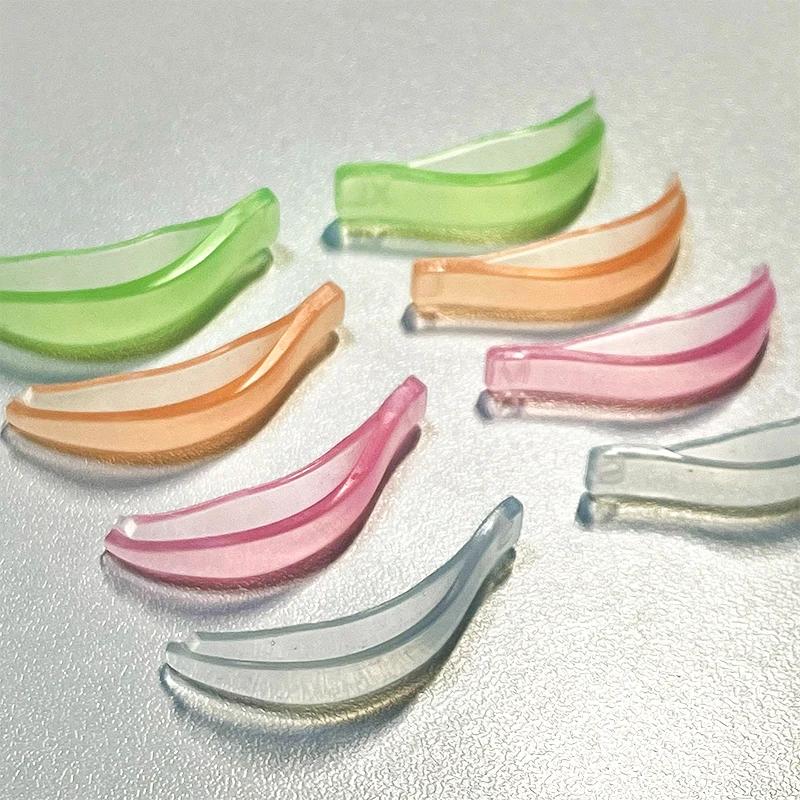젤리 컬러 속눈썹 퍼밍 패드, 컬러풀 재사용 가능한 인조 속눈썹 컬 패치, 속눈썹 리프트 쉴드 패드, 미용실, 4 쌍
