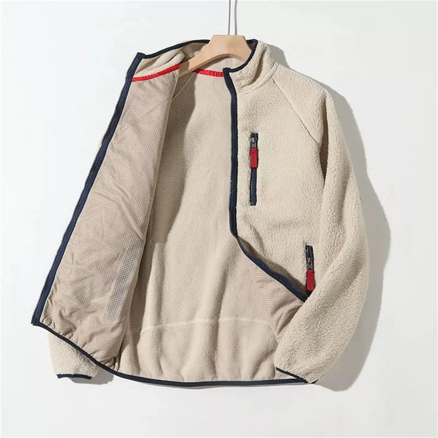 겨울용 따뜻한 셰르파 플리스 재킷 - 유니섹스 스탠드 칼라 가디건, 캐주얼 & 다용도 아웃도어 하이킹 모험용 상의