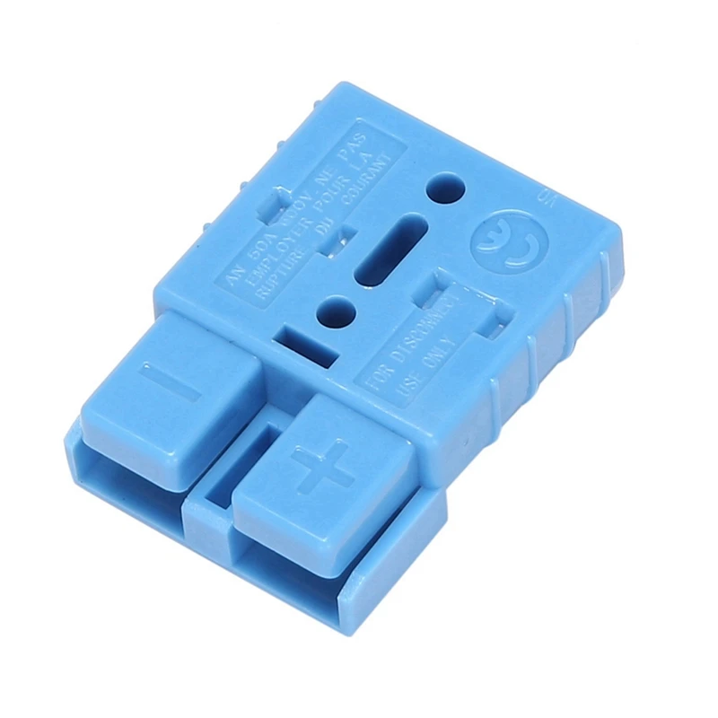 

4X For Anderson Style Plug Connectors 50A 600V 6-12AWG AC/DC Power Tool For 6AWG Plated Solid Terminals Plugs Blue