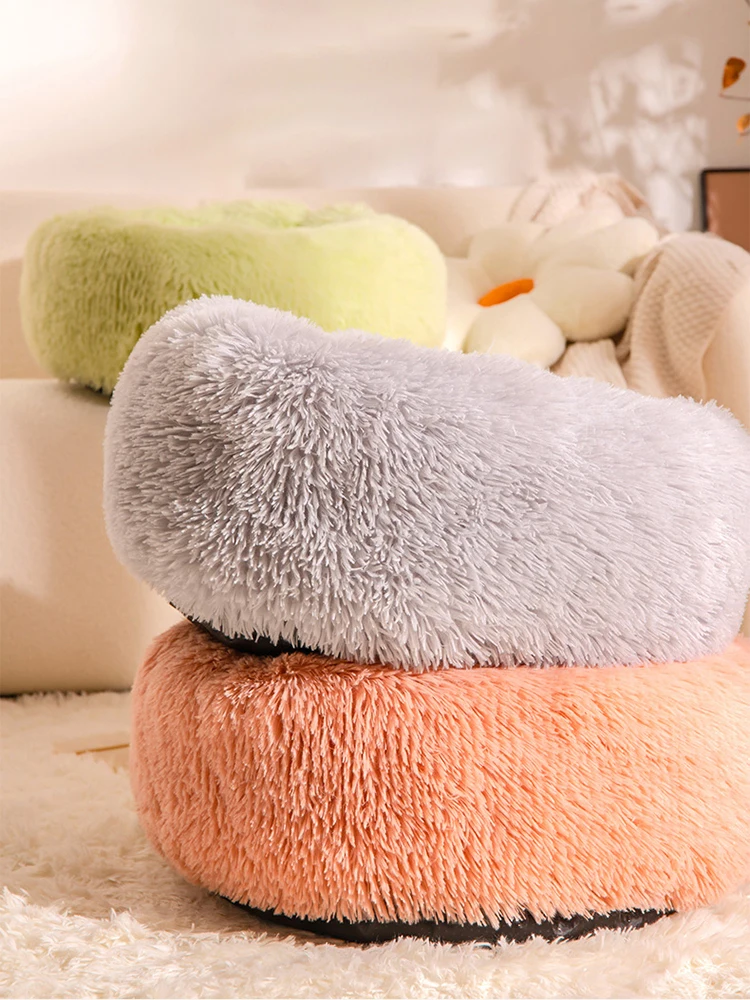 

Pet Dog Bed Winter Warm Sofa Round Dog Kennel Dog And Cat Cushion Bed Comfortable Donut Cuddler Ultra Soft Washable