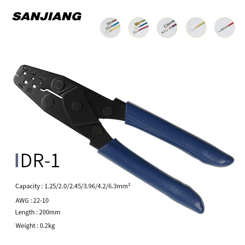 Dr-1 Pinza A Crimpare A Barilotto Aperto Cablaggio Strumento Di Crimpatura Terminale Automobilistico Awg22-10 Crimp Molex,Amp,Tyco, Connettori Dupont