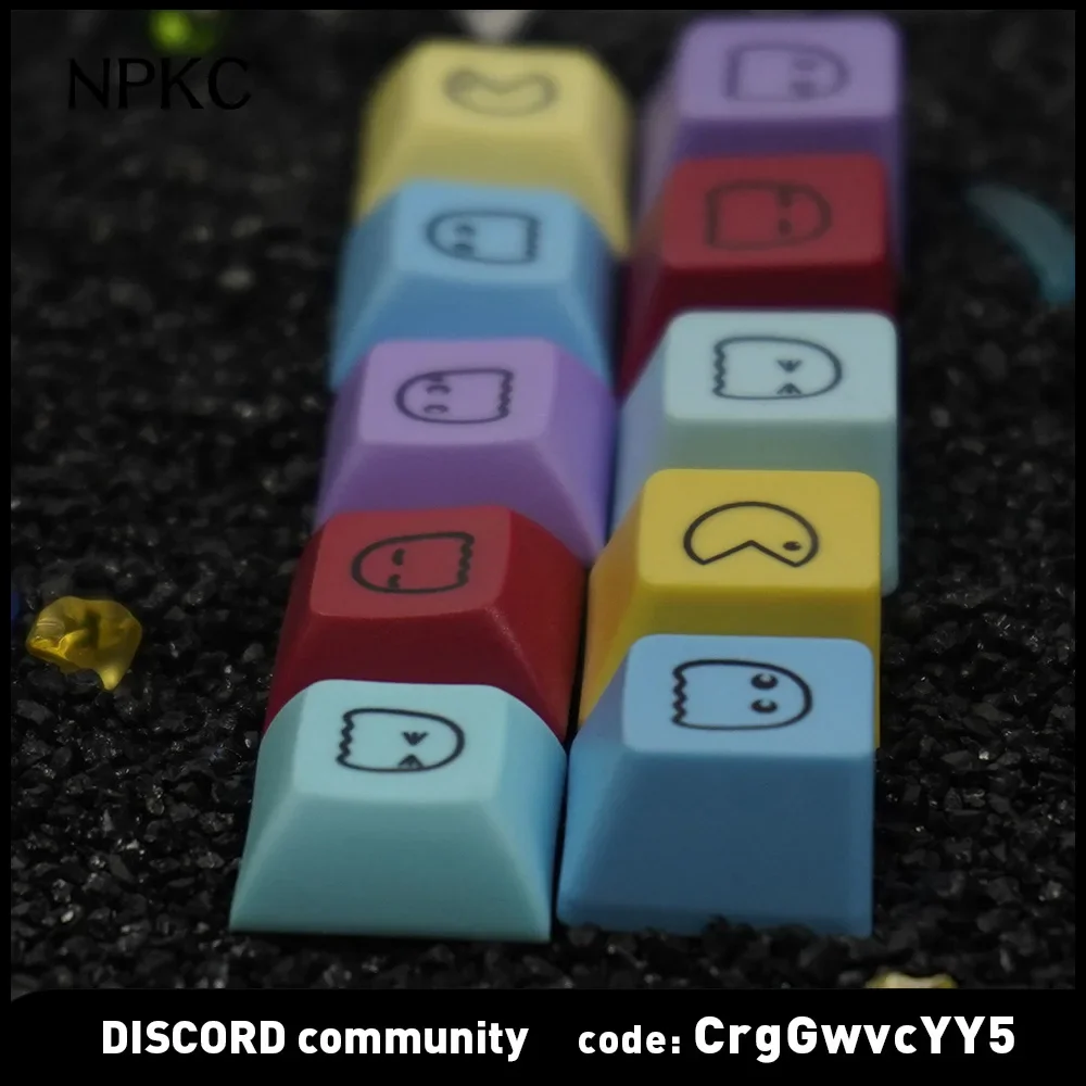 Npkc-bonito Emoticons Keycaps Oem Dsa Suplementar Keycap Pbt Material para Teclado Mecânico Keycaps Faça Você Mesmo Jogo Pcs - Imagem 6