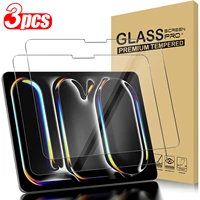3Pcs Tempered Glass For iPad Air Pro 11 13 inch 2024 Screen Protector Tablet Anti Scratch HD Protective Film For iPad Air11 1