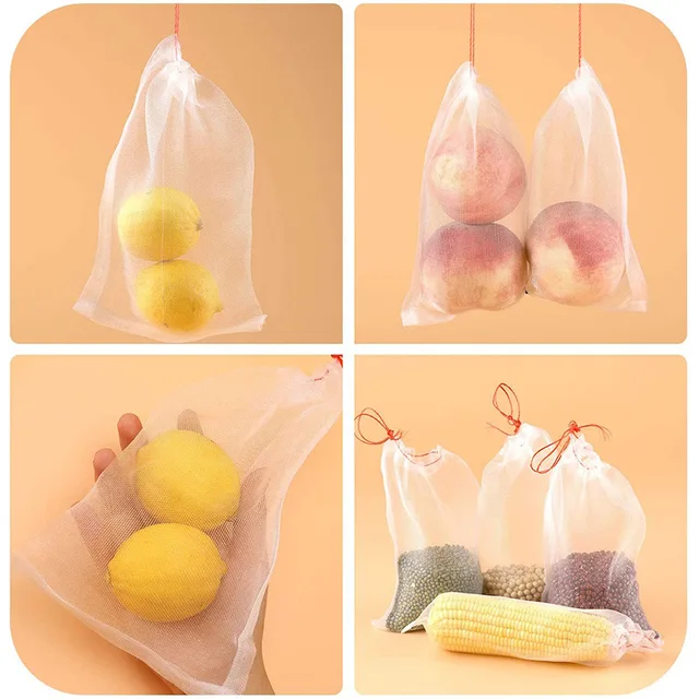 Rovarálló Nettó Táska 3-10Pcs Dinnye És Gyümölcs Elleni Fly Anti-Bird Szűrő Átitatott Mag Szőlő Nejlon Hálózsák - Image 5