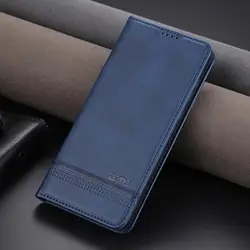 Luxurious Magnetic Adsorption Leather Flip Case - Premium Protective Cover for Case add Glass Film (YZSCX Blue)