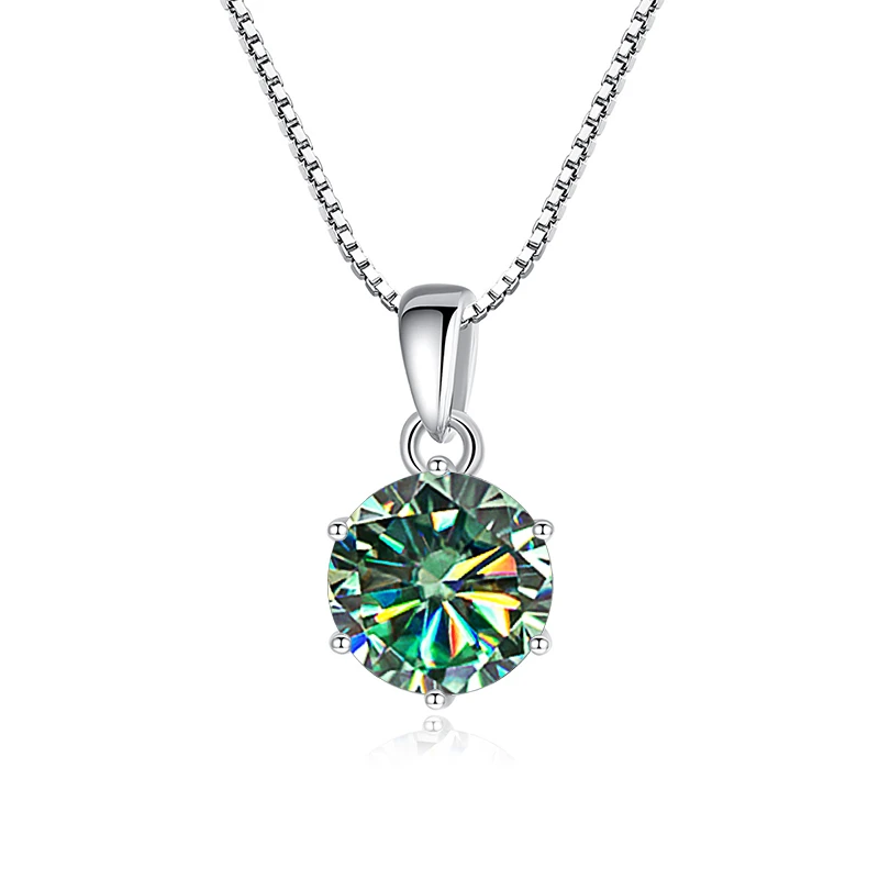 Collier Femme Argent 925 Avec Moissanite – Boucles Entrelacées, Certificat Inclus – Idéal Cadeau Fête, Mariage, Anniversaire