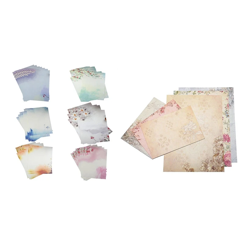 

48Pcs Writing Stationery Paper & 1 Set Vintage Stationery Sets With Envelopes For Writing Letters