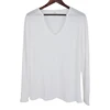 2023 Autumn/Winter New Men's Casual Deep V-Neck Slim Fit Long Sleeve Solid Knit Underlay Shirt for Men 3