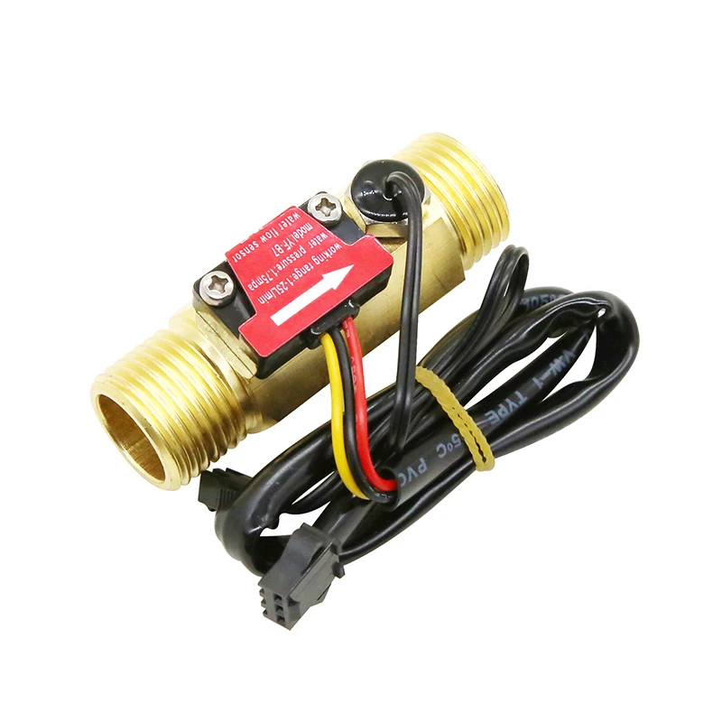 Sensor de Fluxo de Água de Bronze Medidor de Fluxo Salão Fluxo Sensor de Controle de Água Líquido Interruptor do Sensor 1