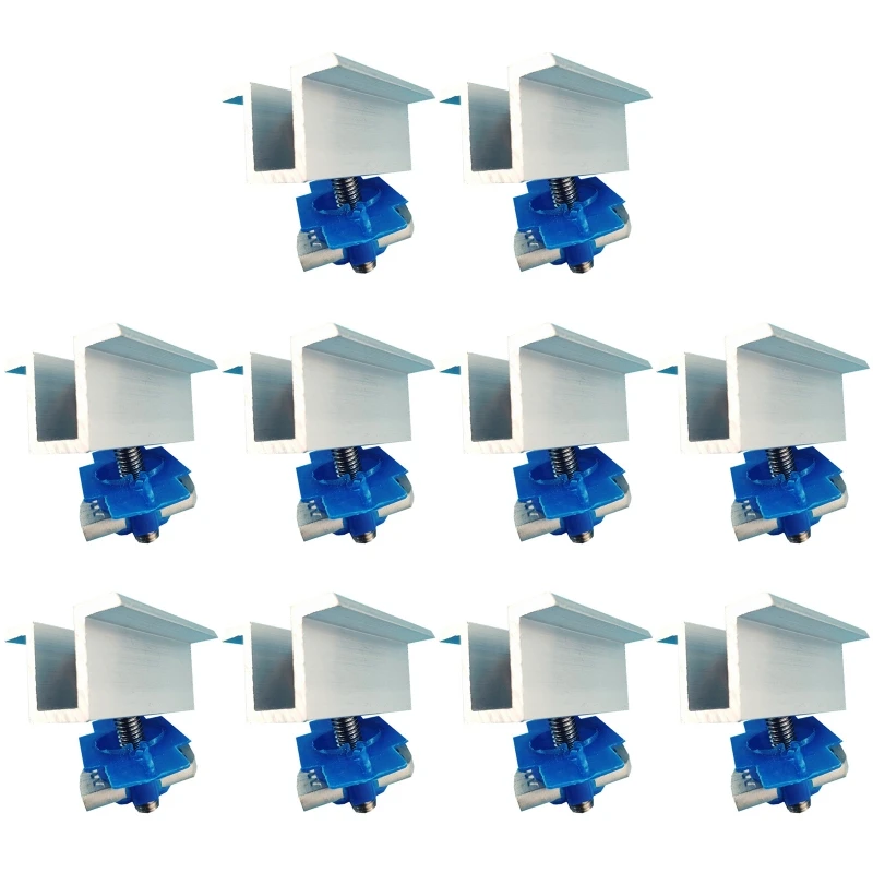 10 Pcs Solar Panel Adjustable Clamps Solar Panel Mounting Bracket Clamp Solar System Accessories Easy to Install