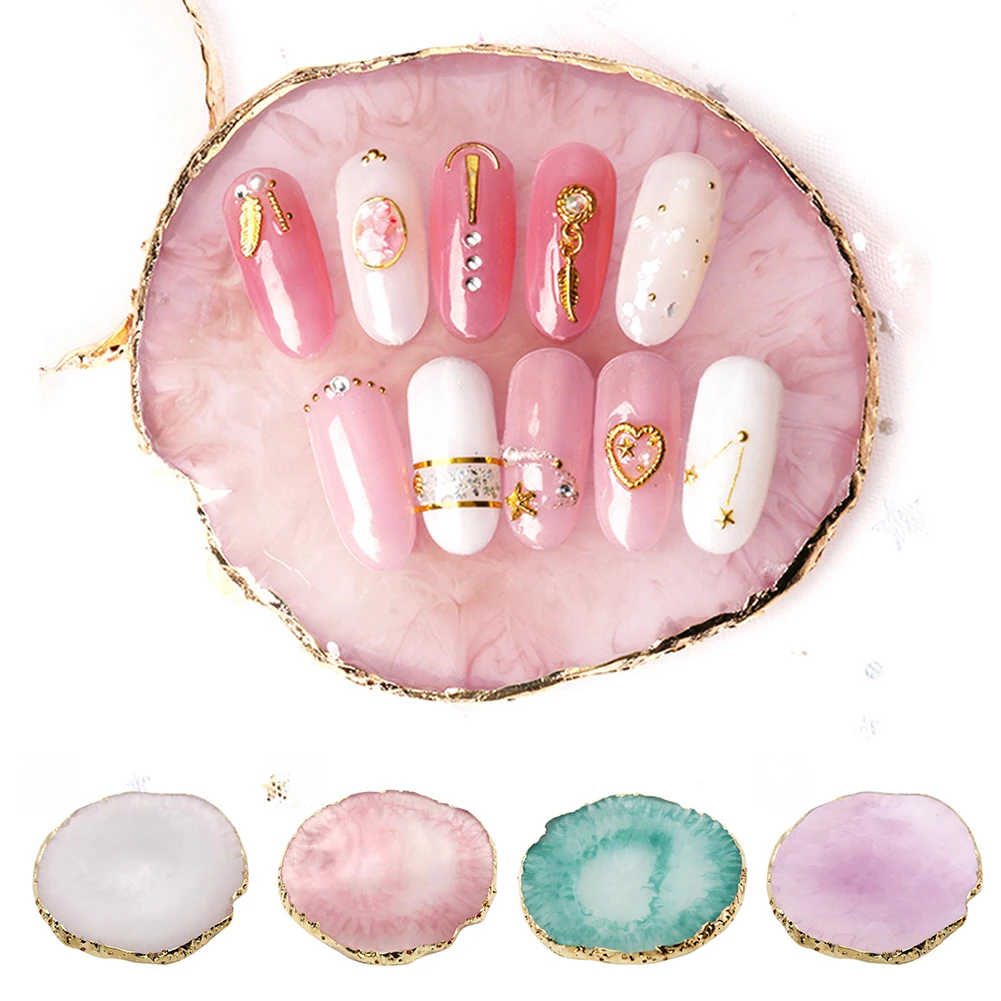 Resin Stone Color Palette False Nail Tips Drawing Nail Color Palette