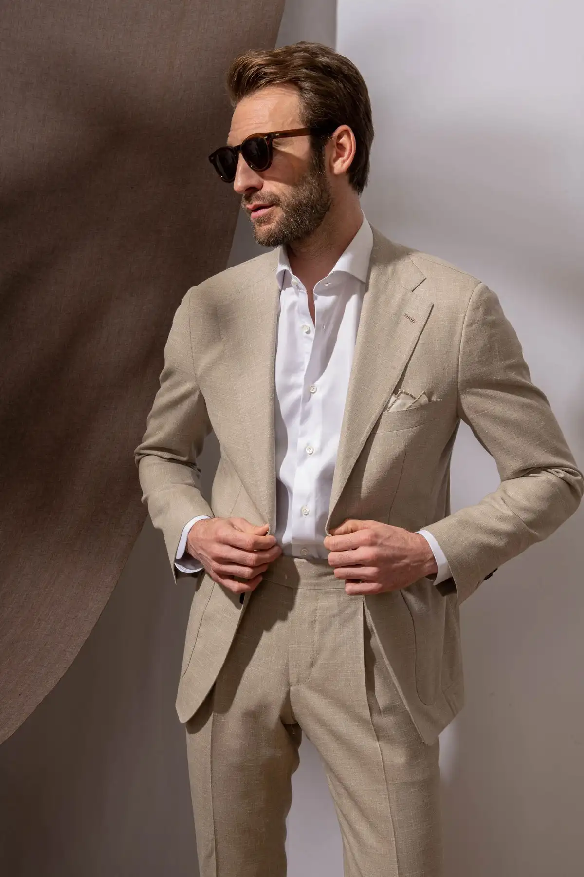 Slim Fit Jacket Vest Pants 