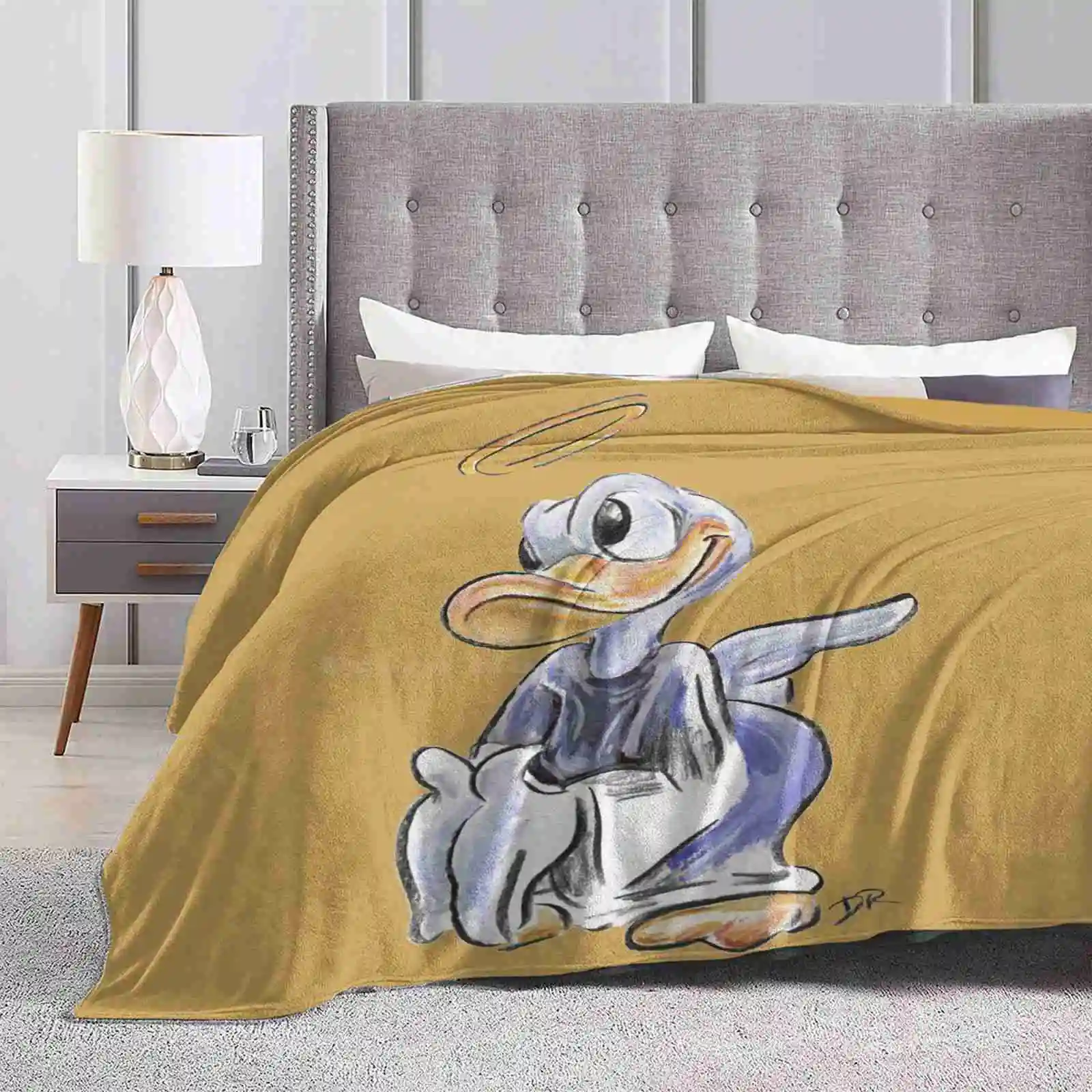 Carbone E Olio-Angelo Nuova Vendita Stampa Personalizzata Flanella Morbida Coperta Mcdonalds Better Self Walt Classics Collection Cartoon Wdcc