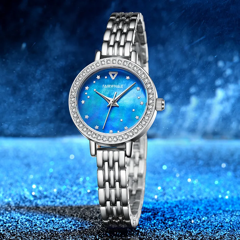 MARK FAIRWH Watch Star Moon Light Luxury Diamond Set Quartz Watch for Women