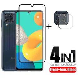 Enhanced Title: Premium Tempered Glass Full Cover Screen Protector with Lens Shield - 2 Glass and 2 Lens (For Samsung A41)