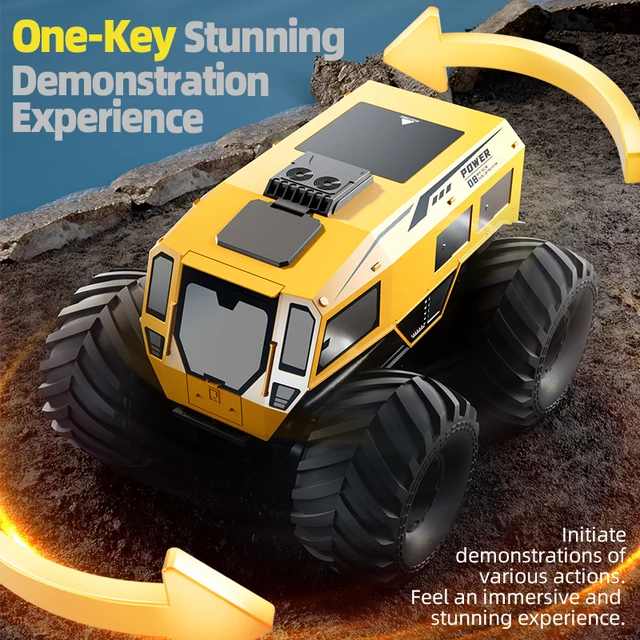 Russian Sherp All-terrain Rc Car 1:24 Model Alloy Body Sound Light Doors Opened Shock Absorption Off Road Vehicle Toys for Kids 4