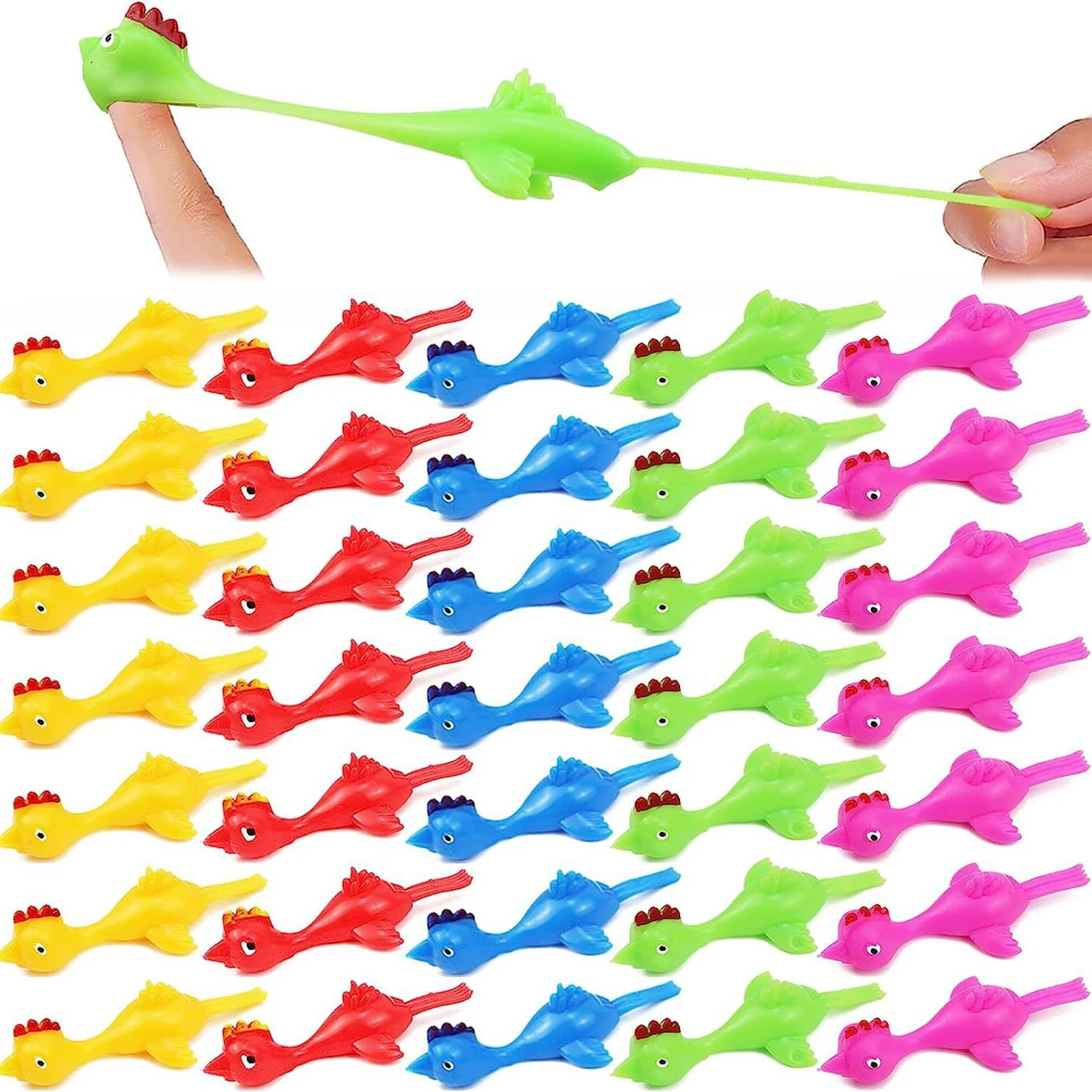 Children's Catapult Chicken Finger Launch Decompression Sticky Wall Finger Slingshot Interactive Funny Toy