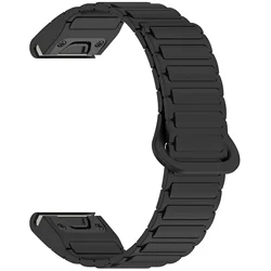 QuickFit Silicone Magnetic Bracelet - Versatile Strap in Various Sizes - 22mm (Black)