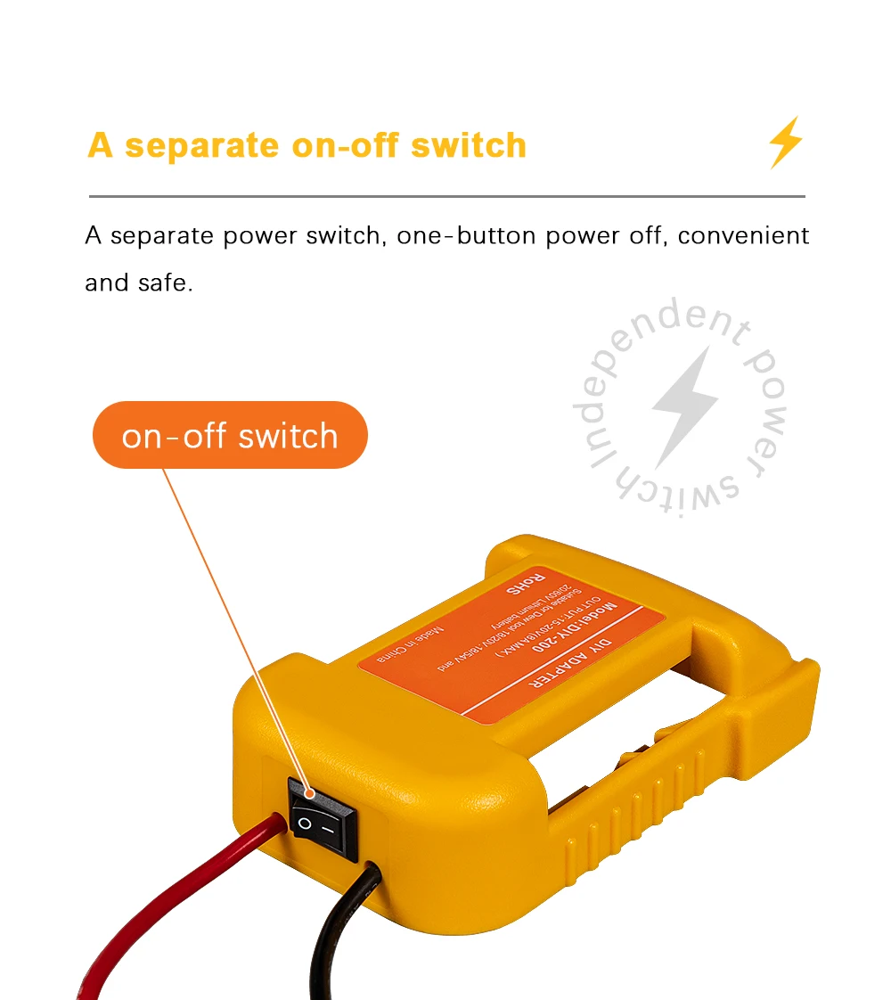 External Battery Adapter Converter for DEWALT 18V/20V/54V Battery DIY Power Tool