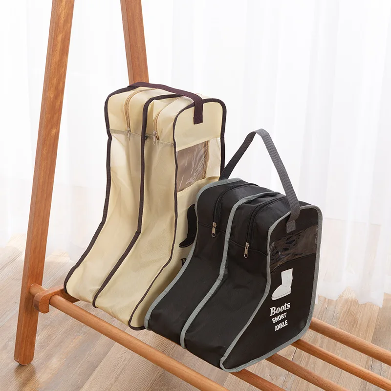 Dust Boot Cover Portable High Heel Shoes Storage Bags Organizer Long Riding Rain Boots Dust Proof Travel Shoe Cover Zipper Pouch