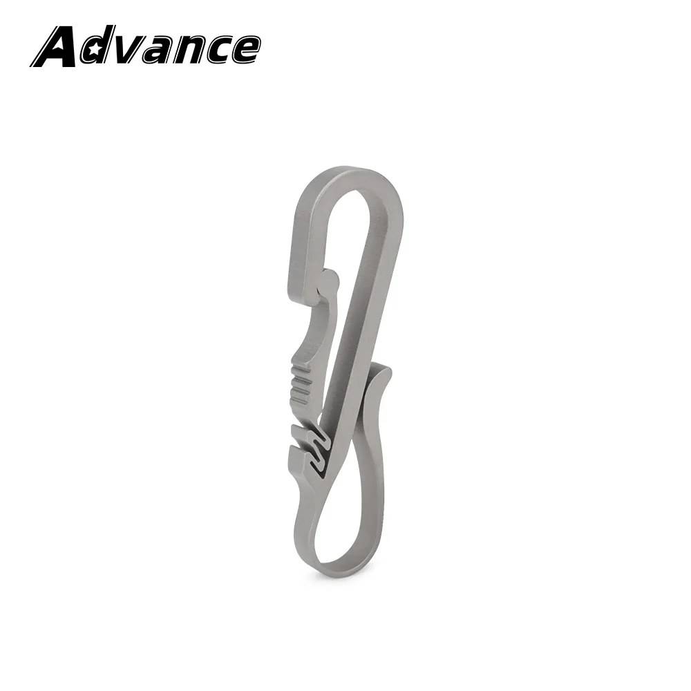 Key Chain Clip Titanium Alloy Curves Buckle Belt Portable Backpack Buckle Outdoor EDC Tool