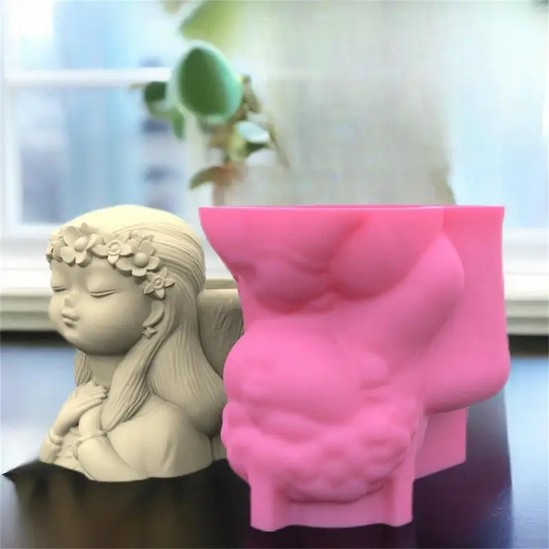 Silicone Planter Mold Handmade Plant Pot Plaster Casting Tool Candy Box Mold For Making Jewelry Storage Resin Decorations