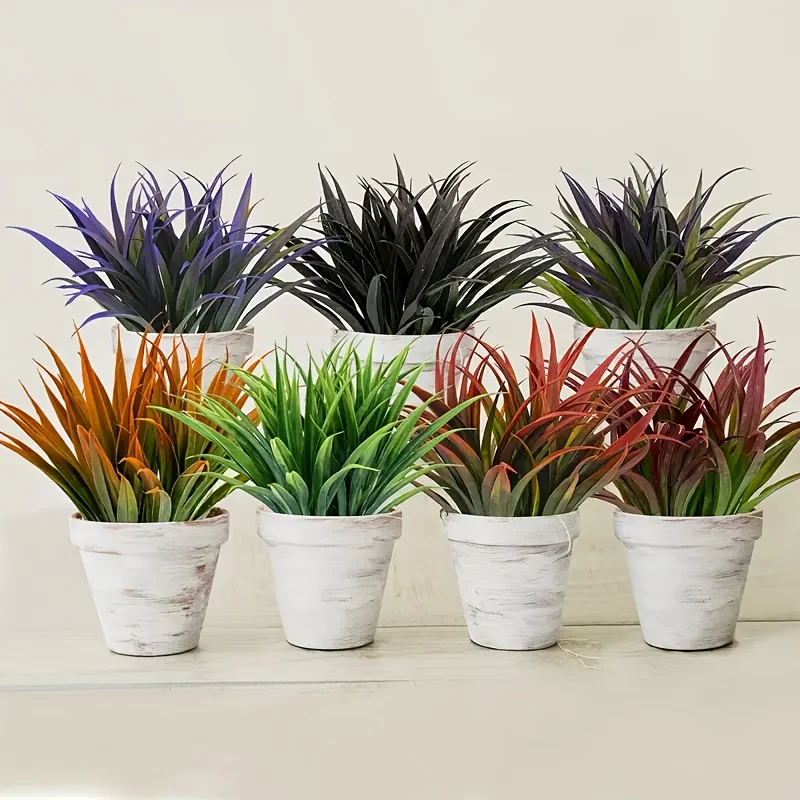 4pcs All-Season Durable Decorative Grass