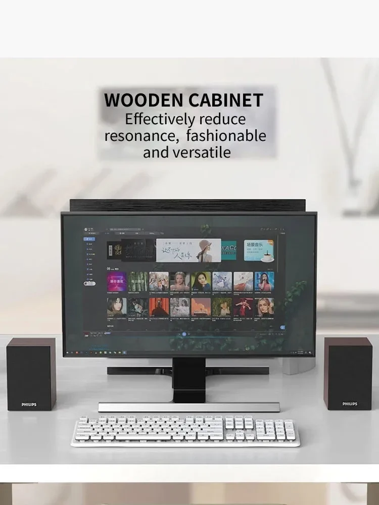Home HiFi Stereo Sound Subwoofer SPA20 Wood Multimedia Bluetooth Speakers USB Desktop Notebook Computer Loudspeaker Music Player