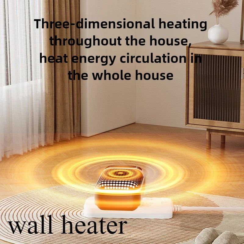 سخان حائط منزلي موفر للطاقة مكتب شمسي صغير سخان كهربائي صغير محمول تسخين سيراميك حمام بجهاز تحكم عن بعد