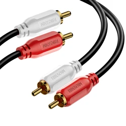 Premium Dual Shielded Stereo Audio RCA Cable for Enhanced Sound Quality