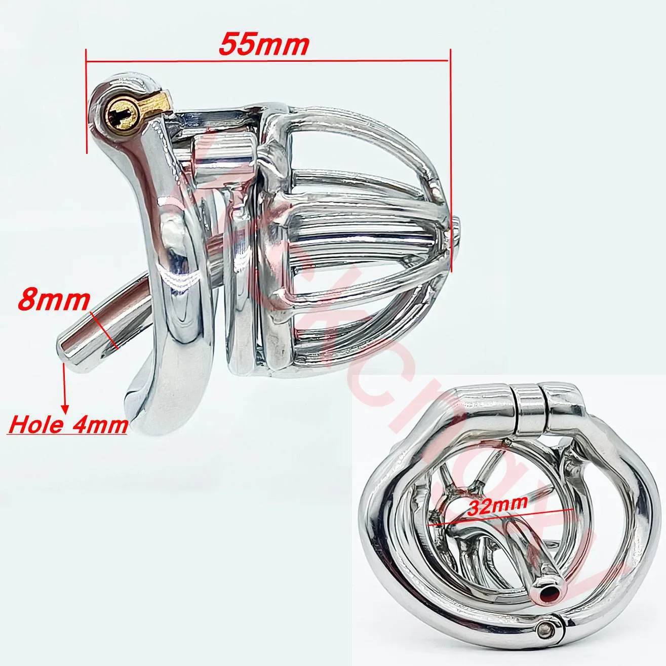 Penis Chastity Cage NEW Male Chastity Devices Stainless Steel Cock Cage with Removable Urethral Catheter Adult Sex Toys for Men Penis Lock