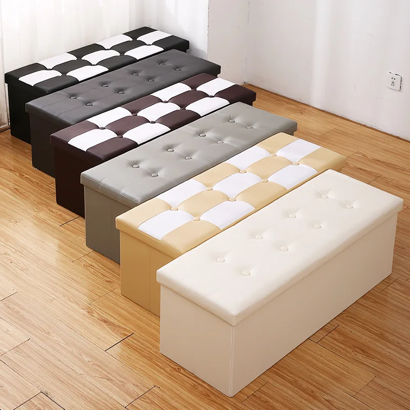 

Storage Ottoman Foldable Rectangle Coffee Table Foot Rest Short Children Sofa Stool, Fabric Ottomans Bench Foot Rest for Bedroom