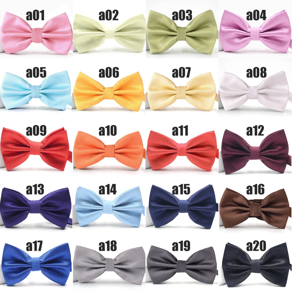 Bow tie fashion Wedding Party Men Women gravata-borboleta Solid Color Cravat Polyester Bowtie Male Dress Shirt gift neck tie