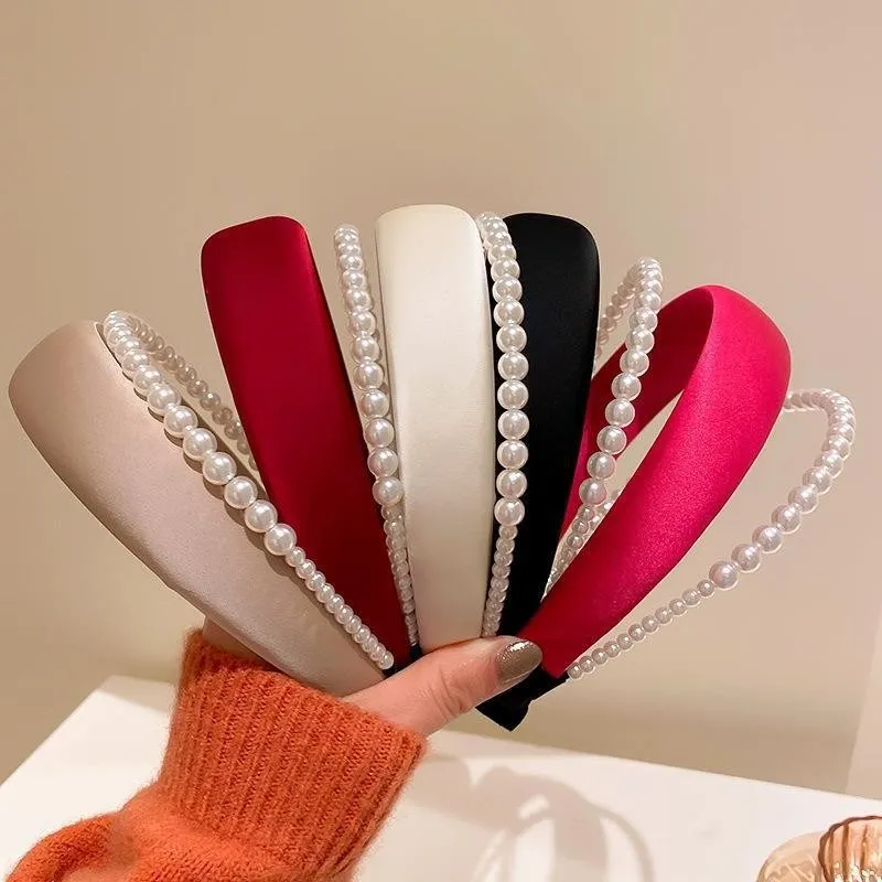 

Colorful Pearl Hairbands For Women Hair Accessories For Girls Hair Band Hair Bows Hairband Headbands