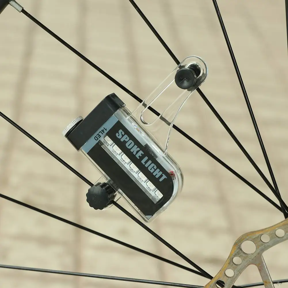 Bicycle Cycling Bike Tyre Tire Wheel Valve 14 LED Flash Spoke Warning Light