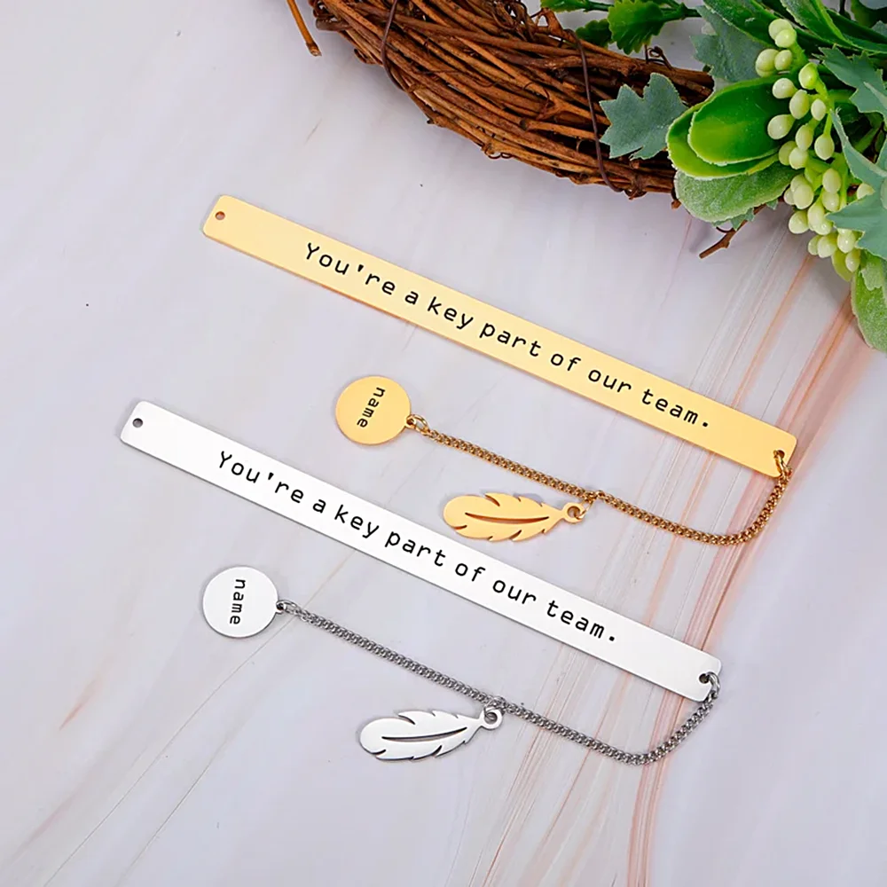 

Personalized Bookmark Engraved Metal Bookmark Custom Book Mark for Reader Gift for Pastor Custom Quote Bookmark Gift for Dad