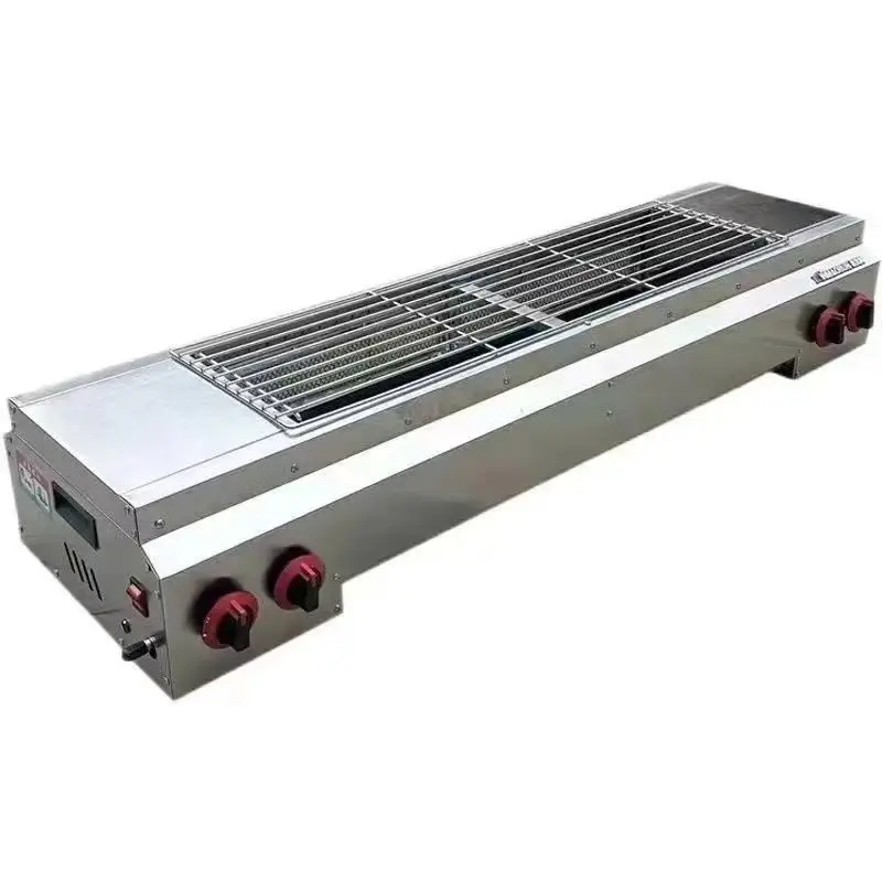 Barbecue Grill Commercial Smokeless Gas LPG Stall Barbecue Grill Grilled Oysters Gluten Skewers Stove Gas Outdoor