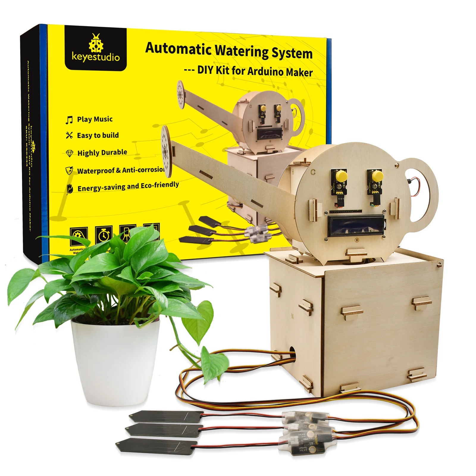 

Автоматическая система полива Keyestudio, стартовый Обучающий набор для полива Arduino, для проектов «сделай сам»